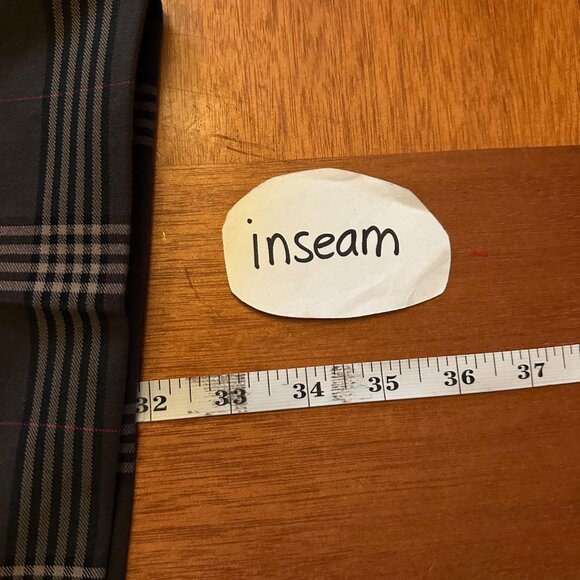 Vintage 90s Womens Brown Plaid boot cut Pants Size 10 By Bay - Picture 4 of 9